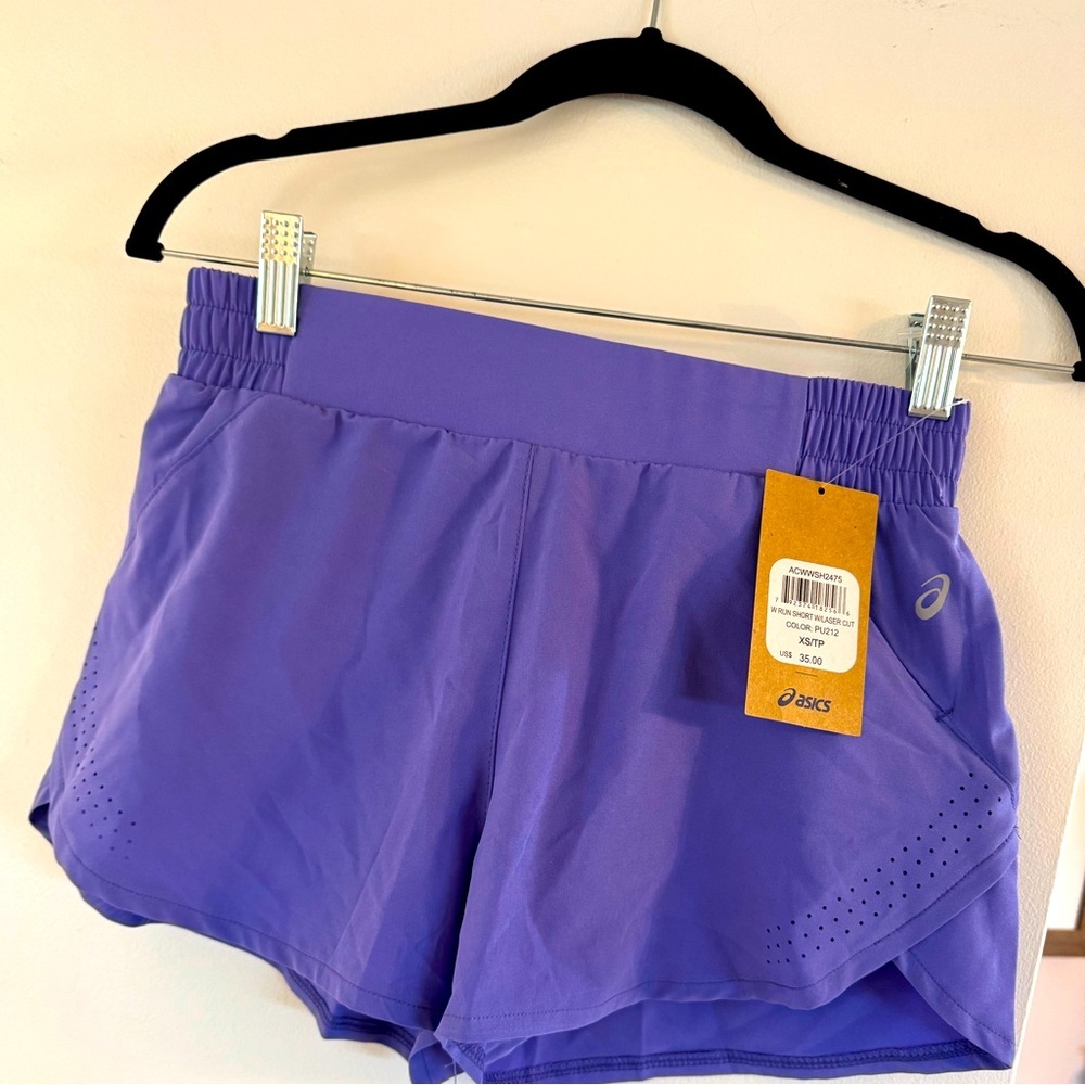 Asics NWT Purple Lined Running Workout Athletic Shorts Women's XS